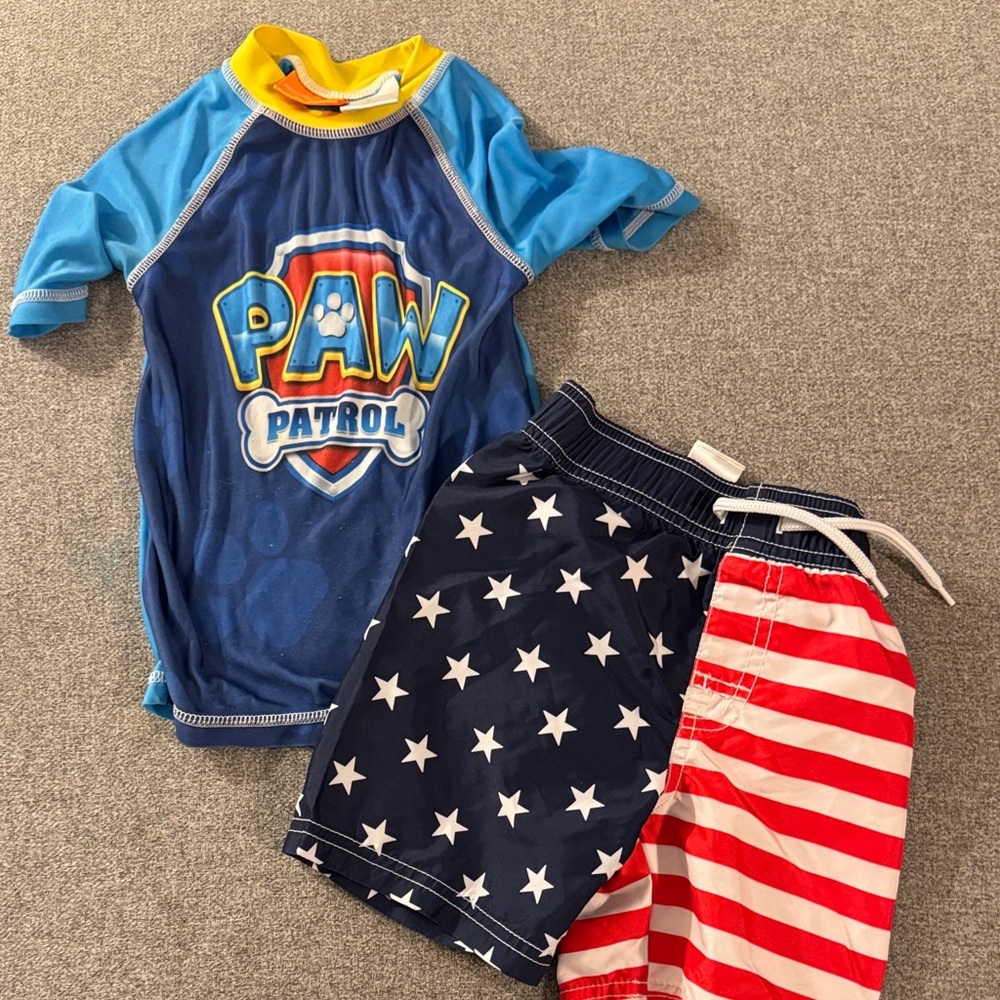 5/$15- Paw Patrol Kids Swim Set - Blue and Red